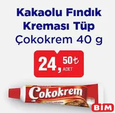 ÜLKER ÇOKOKREM KAKAOLU FINDIK KREMASI TÜP 40 G fiyat ve kampanya bilgisi